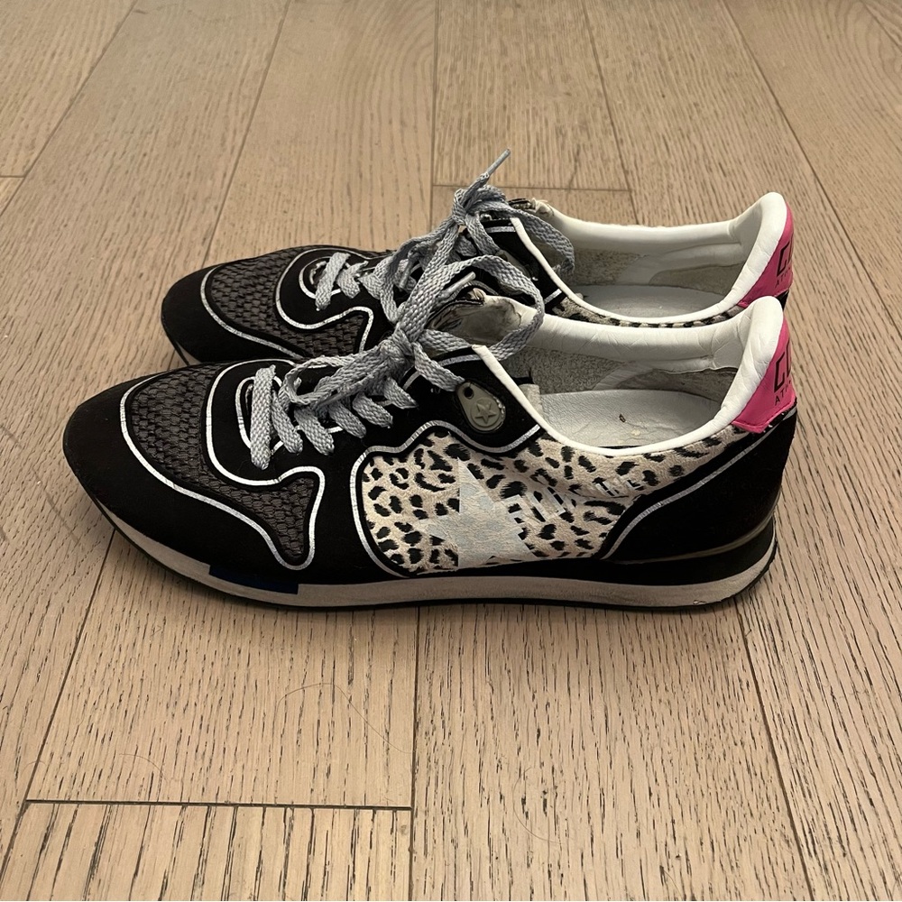 Golden Goose running athletic dept animal print sneakers size 39